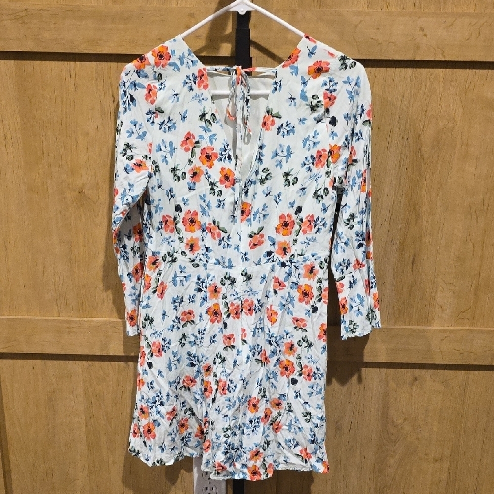 (J42) LOFT Sz 0,  Multicolor Floral Dress - Picture 3 of 5